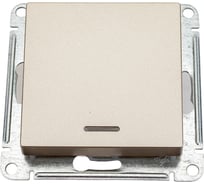 Переключатель Systeme Electric (Schneider Electric) AtlasDesign шампань 1-клавишный с подсветкой 10АХ SE ATN000563 10 шт 13606489584860