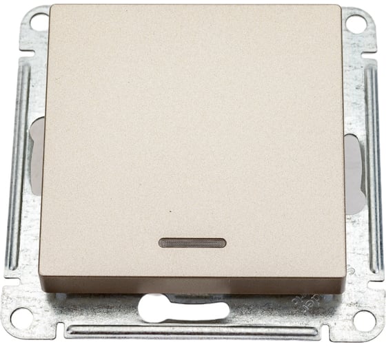 Переключатель Systeme Electric (Schneider Electric) AtlasDesign шампань 1-клавишный с подсветкой 10АХ SE ATN000563 10 шт 13606489584860 1