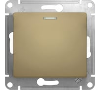 Переключатель Systeme Electric (Schneider Electric) GLOSSA 1-клавишный с подсветкой, сх.6а, 10АХ, титан GSL000463 20 шт 13606480658867