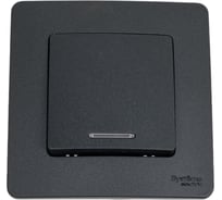 Переключатель Systeme Electric (Schneider Electric) BLANCA С/У 1-клавишный cх.6 с подсветкой антрацит BLNVS010616 10 шт 13606481195545