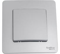 Переключатель Systeme Electric (Schneider Electric) BLANCA С/У 1-клавишный cх.6 , 10А, 250B, алюминий BLNVS010603 10 шт 13606481195071