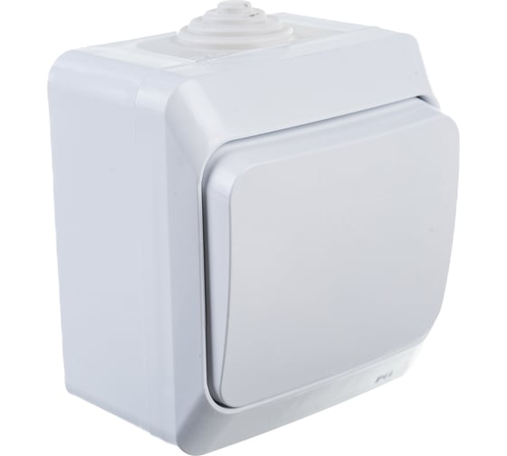 Переключатель Systeme Electric (Schneider Electric) 1-клавишный, ОП Этюд 10А IP44 белый BA10-046B 14 шт 4690201010531 1