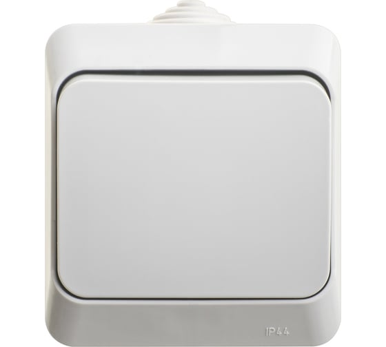 Переключатель Systeme Electric (Schneider Electric) 1-клавишный, ОП Этюд 10А IP44 сер. BA10-046C 14 шт 4690201010555 1
