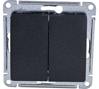 Механизм переключателя Переключатель Systeme Electric (Schneider Electric) 2-клавишный, СП Glossa 10А IP20 сх. 6 10AX антрацит GSL000765 20 шт 13606485436668