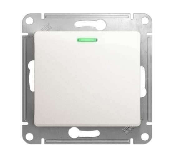 Переключатель Systeme Electric (Schneider Electric) Glossa Перламутр 1-клавишный с подсветкой сх.6а, 10АХ SE GSL000663 20 шт 13606485436187 1