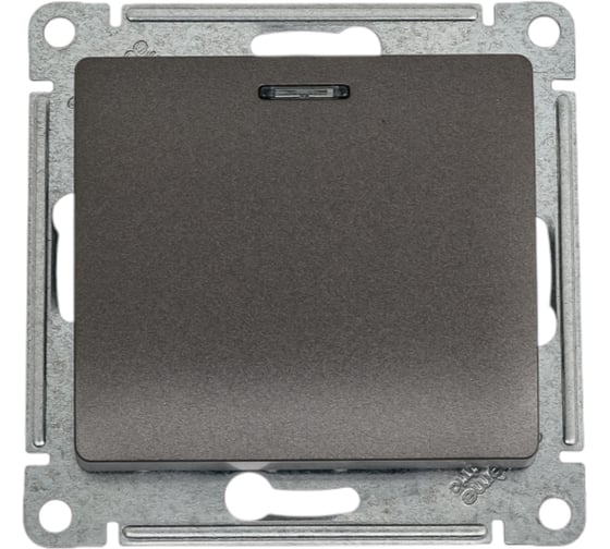 Переключатель Systeme Electric (Schneider Electric) Glossa Графит 1-клавишный с подсветкой, сх.6а,10AX SE GSL001363 5 шт 53606481209271 1