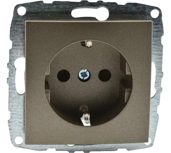 Механизм розетки MONO ELECTRIC L/D, с заземлением, бронза 500-002321-117 1