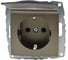 Механизм розетки MONO ELECTRIC L/D, с заземлением, с крышкой, бронза 500-002321-118 1