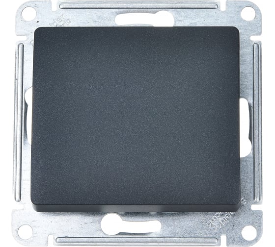 Механизм переключателя Переключатель Systeme Electric (Schneider Electric) 1-клавишный, СП Glossa 10А IP20 сх. 6а 10AX антрацит GSL000761 20 шт 13606485436644 1