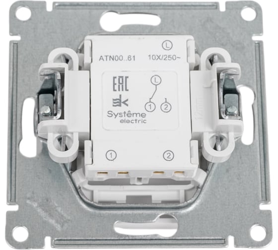Переключатель Systeme Electric Atlasdesign лотос 1-клавишный , сх.6, 10ах, механизм ATN001361 5 шт 4690201025566