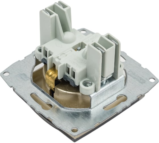 Механизм розетки MONO ELECTRIC L/D, с заземлением, с крышкой, титан 500-002221-118