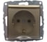 Механизм розетки MONO ELECTRIC L/D, с заземлением, с крышкой, титан 500-002221-118 1