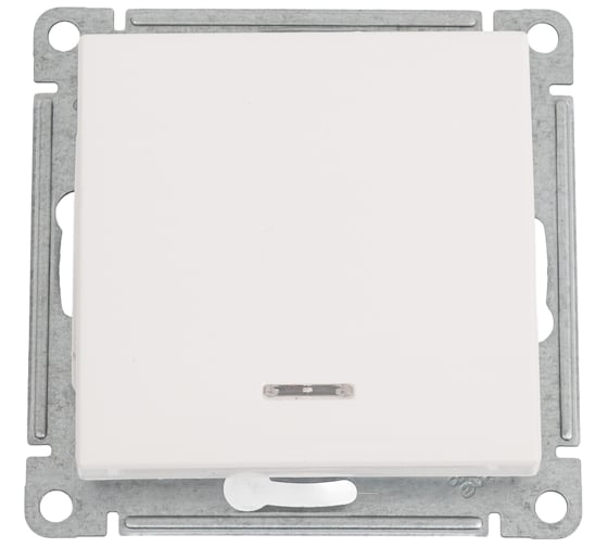 Переключатель Systeme Electric Wessen 59 белый 1-клавишный, с подсветкой 10ах VS610-157-1-86 10 шт 13606485438679 1