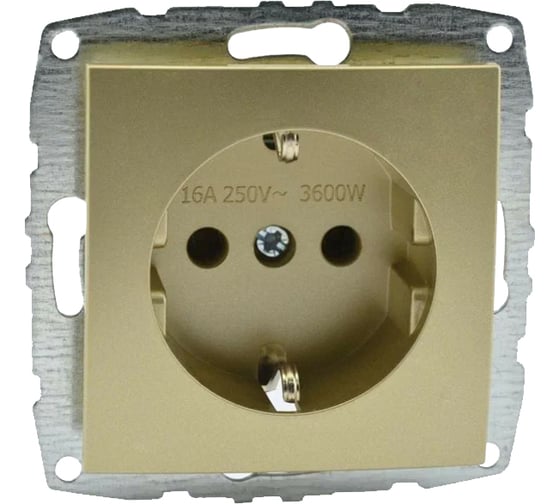Механизм розетки MONO ELECTRIC L/D, с заземлением, титан 500-002221-117 1