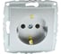 Механизм розетки MONO ELECTRIC L/D, с заземлением, серебро 500-002121-117 1