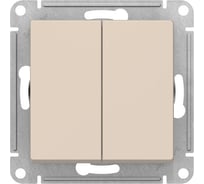 Переключатель Systeme Electric GLOSSA 2-клавишный сх.6/2, 10АХ, механизм, быстрозажимные клеммы, бежевый GSL000265S 20 шт 13606482111582