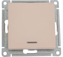 Переключатель Systeme Electric Atlasdesign песочный 1-клавишный, с подсветкой, сх.6а, 10ах ATN001263 5 шт 13606485819836