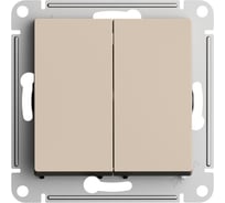 Переключатель Systeme Electric Atlasdesign песочный 2-клавишный, сх.6, 10ах ATN001265 5 шт 13606485820115