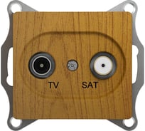 Розетка Systeme Electric (Schneider Electric) Glossa дерево дуб TV-SAT одиночная 1DB SE GSL000597 10 шт 13606480659482