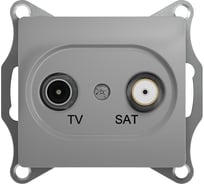 Розетка Systeme Electric (Schneider Electric) Glossa алюминий TV-SAT одиночная 1DB SE GSL000397 10 шт 13606480658553