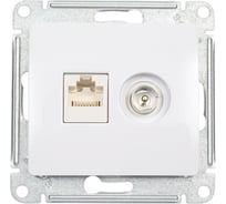 Розетка Systeme Electric (Schneider Electric) Glossa белый TV+RJ45, кат.5E GSL000189 10 шт 13606481813142