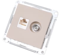 Розетка Systeme Electric Atlasdesign песочный tv+rj45 кат.5e ATN001289 5 шт 13606485820238