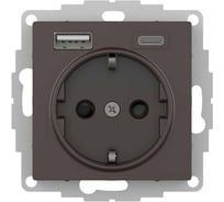 Розетка Systeme Electric (Schneider Electric) Atlasdesign 16а c 2 usb a+c, 5в/2,4а/3,0а, 2x5в/1,5а, механизм, мокко ATN000632 8 шт 13606482043128