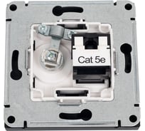 Розетка Systeme Electric ArtGallery базальт двойная ТВ + компьютерная RJ45, кат. 5Е GAL001489 5 шт 4690201036265