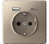 Розетка Systeme Electric ArtGallery шампань 16А с 2 USB A+C, 5В/2,4А/3,0А, 2x5В/1,5А, механизм GAL000532 8 шт 4690201030140