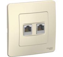 Розетка Systeme Electric (Schneider Electric) BLANCA С/У двойная: компютерная RJ45, кат.5E + тел.. RJ11, молочный BLNIS045112 10 шт 13606481194982