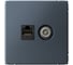 Розетка Systeme Electric ArtGallery грифель двойная ТВ + компьютерная RJ45, кат. 5Е GAL000789 5 шт 4690201036142 1