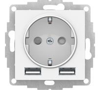 Розетка Systeme Electric Atlasdesign лотос 16а с 2 usb a+a, 5в/2,4а, 2x5в/1,2а, механизм ATN001330 8 шт 4690201024927