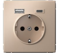 Розетка Systeme Electric ArtGallery песочный 16А с 2 USB A+C, 5В/2,4А/3,0А, 2x5В/1,5А, механизм GAL001232 8 шт 4690201030263