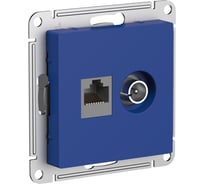 Розетка Systeme Electric Atlasdesign аквамарин tv+rj45 кат.5e ATN001189 5 шт 13606485820221