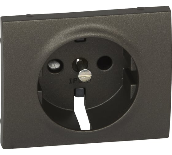 Лицевая панель Legrand Galea Life для розетки 2К+З с защитными шторками Dark Bronze 771221