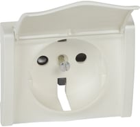 Лицевая панель Legrand Galea Life для розетки 2К+З с защитными шторками + крышка Pearl 771522
