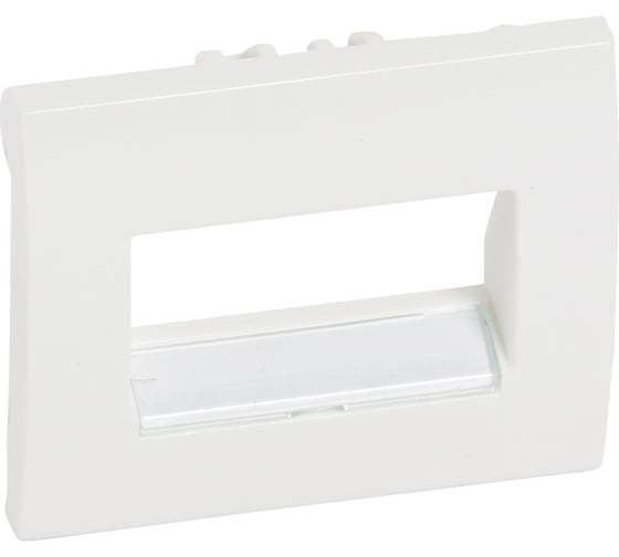 Лицевая панель Legrand Galea Life с держателем этикеток для информационной розетки RJ45 1 или 2 выхода White 777075 1