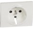 Лицевая панель Legrand Galea Life для розетки 2К+З с защитными шторками White 777021 1