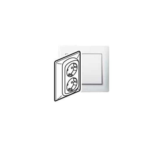 Розетка Legrand Galea Life Белый 2-ая с/з 771030
