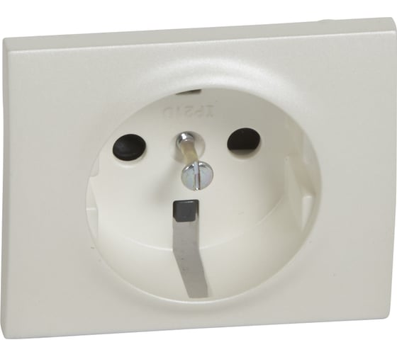 Лицевая панель Legrand Galea Life для розетки 2К+З с защитными шторками Pearl 771521 1