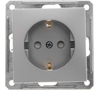 Розетка Systeme Electric (Schneider Electric) Wessen 59 матовый хром с/з с защитными шторками SE RS16-152-5-86 10 шт 4607138061758