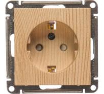 Розетка Systeme Electric (Schneider Electric) WESSEN 59 сосна с/з с защитными шторками RS16-152-7-86 10 шт 4607138062618