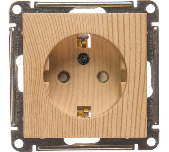 Розетка Systeme Electric (Schneider Electric) WESSEN 59 сосна с/з с защитными шторками RS16-152-7-86 10 шт 4607138062618 1