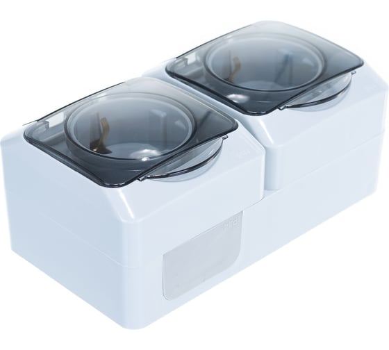 Розетка Systeme Electric (Schneider Electric) Блок ОП Этюд IP44 сер. 2-м с заземл. защ. шторки SchE PA16-244C 7 шт 4690201010777 1