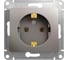 Механизм розетки Systeme Electric (Schneider Electric) 1-м СП Glossa 16А IP20 250В с заземл. платина GSL001243 10 шт 53606481208830 2