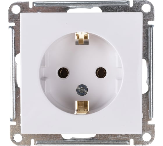 Механизм розетки Systeme Electric (Schneider Electric) 1-м СП W59 16А IP20 с заземл. без защ. шторок бел. RS16-154-1-86 10 шт 13606480981842 1