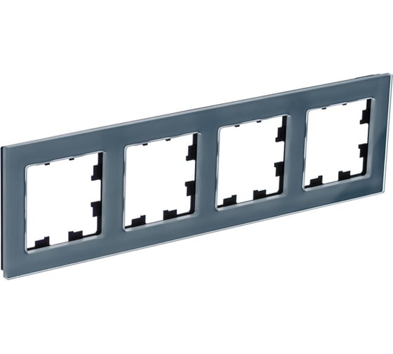 Рамка Systeme Electric Atlasdesign nature натуральное стекло грифель 4-ая ATN360704 6 шт 4690201020943 1