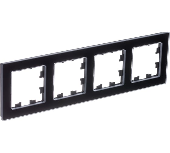 Рамка Systeme Electric Atlasdesign nature натуральное стекло черный 4-ая ATN361004 6 шт 13606482214603 1