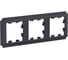 Рамка Systeme Electric Atlasdesign antique 3-постовая, универсальная, карбон ATN101003 5 шт 4690201023869 2