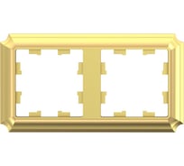Рамка Systeme Electric Atlasdesign antique 2-постовая, универсальная, золото ATN101602 5 шт 4690201023784